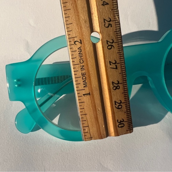 Blue Round Retro Pop Art Space Age Mod Eyeglass Frames - Picture 9 of 13